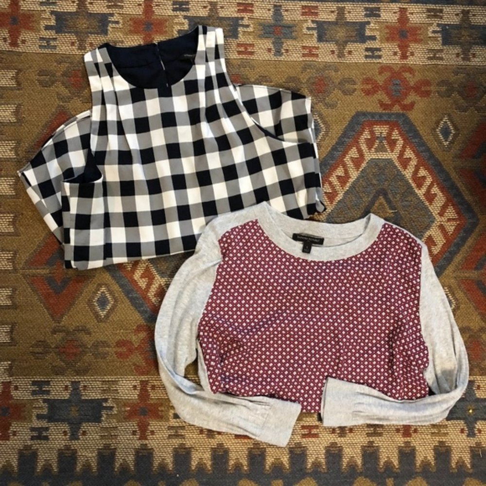 🔴Banana Republic Small Top set, buffalo check Top